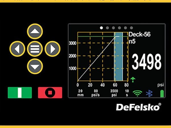 DeFelsko ATA20 PosiTest AT-A Automatic Pull-off Adhesion Tester with 20mm Dollies Kit, # ATA20A, for Coatings on Metals, Range 0.7 - 24 MPa / 100 - 3500 psi / 100 - 7550 N