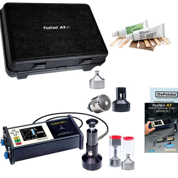 DeFelsko ATA50C PosiTest AT-A Automatic Pull-off Adhesion Tester with 50mm Dollies C1583 Kit and Pelican Case, # ATA50C-P