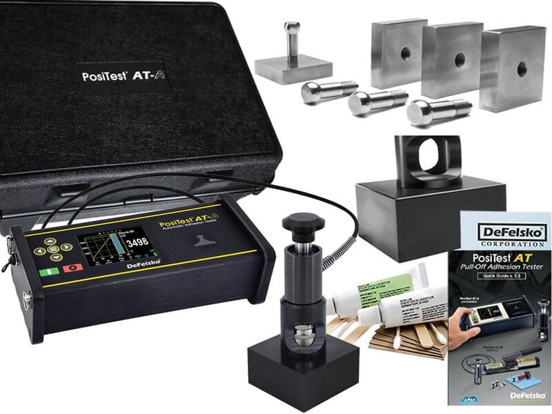DeFelsko ATA50T PosiTest AT-A Probador automático de adherencia por arranque con kit para azulejos de carrozas de 50x50mm y estuche Pelican # ATA50T-P